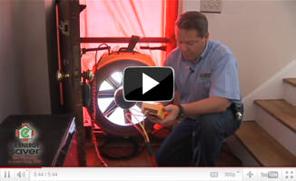 Air sealing and blower door test by your local Dr. Energy Saver in Fenwick Island